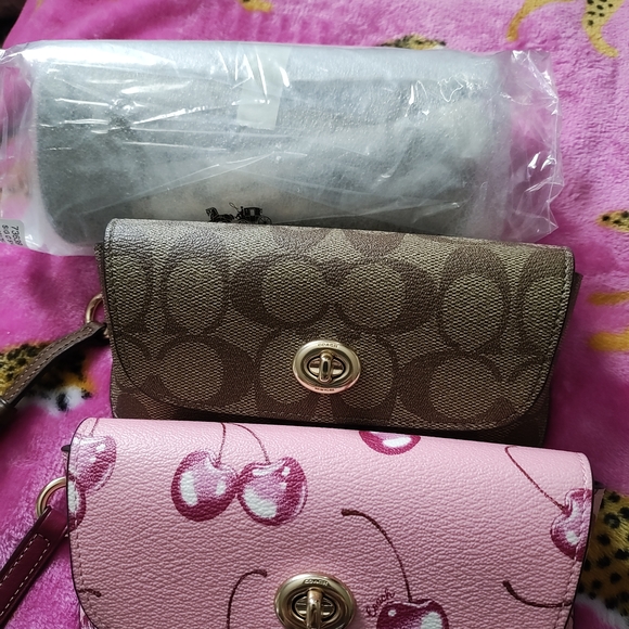 Coach Pink Cherry Pattern Clutch - Picture 6 of 6